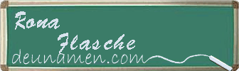 Rona Flasche Visitenkarte